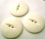 B2593 22.8mm Pale Ivory 2 Hole Acrylic Fish Eye Button - Ribbonmoon