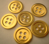 B2652 14mm Gold Plated Metal 4 Hole Button - Ribbonmoon