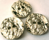 B15783 23mm Gilded Silver Poly Textured 2 Hole Button