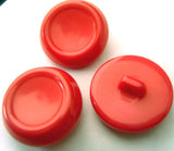 B2660 27mm Deep Coral Chunky High Gloss Shank Button - Ribbonmoon