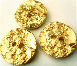 B2663 23mm Gilded Metallic Gold Poly Textured 2 Hole Button