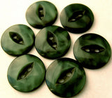 B2670 14mm Bottle-Forest Green Shimmer Polyester 2 Hole Fisheye Button