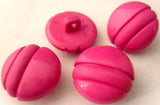 B15769 20mm Bright Hot Pink Matt and Gloss Domed Shank Button