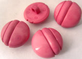 B2791 20mm Dusky Dark Rose Pink Matt and Gloss Domed Shank Button - Ribbonmoon