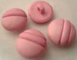 B2794 20mm Baby Pink Matt and Gloss Domed Shank Button - Ribbonmoon