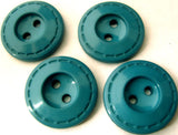 B15174 20mm Kingfisher Blue Gloss Nylon 2 Hole Button