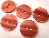 B2849 18mm Tonal Deep Dusky Pink Pearlised Shimmery 2 Hole Button - Ribbonmoon