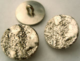 B2855 20mm Gilded Silver Poly Textured Shank Button - Ribbonmoon