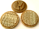B2860 50mm Browns and Beige Shimmery Button, Hole Built into the Back - Ribbonmoon