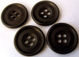 B12698 20mm Black Soft Sheen 4 Hole Button - Ribbonmoon