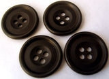 B2872 19mm Black Bone Sheen 4 Hole Button