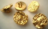 B2905 17mm Gilded Gold Textured Poly Shank Button - Ribbonmoon
