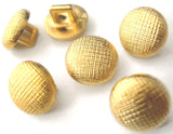 B2908 11mm Gold Metallic Effect Domed-Textured Poly Shank Button
