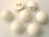 B10327 10mm Natural White Half Ball Soft Sheen Shank Button