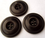 B2950 25mm Black Soft Sheen 4 Hole Button - Ribbonmoon