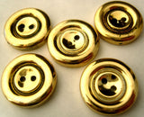 B2952 19mm Gilded Gold Poly 2 Hole Button - Ribbonmoon