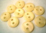 B2954 10mm Primrose Cream and Shimmery Iridescent 2 Hole Button - Ribbonmoon
