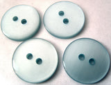 B3021 19mm Cornflower Blue Pearlised Polyester 2 Hole Button - Ribbonmoon