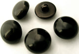B3029 16mm Black Heavily Domed High Gloss Shank Button - Ribbonmoon