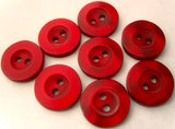 B3040 14mm Tonal Scarlet Berry Red Shimmery 2 Hole Button - Ribbonmoon