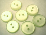 B3049 12mm Hush Mint Green Pearlised Polyester 2 Hole Button - Ribbonmoon