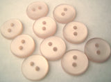 B3052 10mm Pale Mist Pink Pearlised Polyester 2 Hole Button - Ribbonmoon