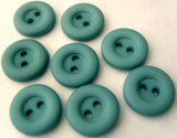 B3065 13mm Dusky Turquoise Matt 2 Hole Button - Ribbonmoon