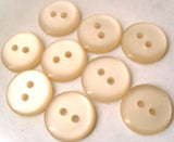 B3080 12mm Peach Cream Polyester Shimmery 2 Hole Button - Ribbonmoon