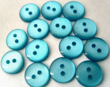 B3083 10mm Tonal Peacock Blue Pearlised 2 Hole Button - Ribbonmoon