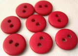 B3091 11mm Dull Pinky Red Soft Sheen 2 Hole Button - Ribbonmoon