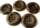B10112 22mm Browns and Beige's Gloss 4 Hole Button