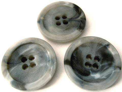 B3119 25mm Mixed Greys Matt Centre 4 Hole Button - Ribbonmoon