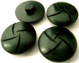 B10105 19mm Forest Green Grooved Design Shank Button