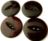 B3173 22mm Redwood Brown 2 Hole Polyester Fish Eye Button - Ribbonmoon