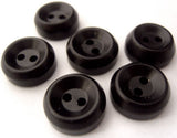 B3174 13mm Black hunky Soft Sheen 2 Hole Button - Ribbonmoon