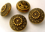 B4010 18mm Antique Brass Metal Alloy Shank Button - Ribbonmoon