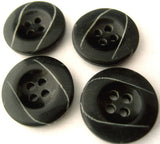 B4021 20mm Charcoal and Natural Dull Gloss 4 Hole Button - Ribbonmoon