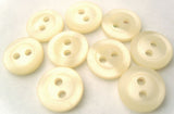 B4024 11mm Tonal Ivory Cream Pearlised 2 Hole Button - Ribbonmoon