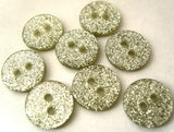 B4026 12mm Glittery Silver under a Clear Surface 2 Hole Button - Ribbonmoon