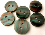 B4027 14mm Grey Based with Hot Pink and Jade Green 2 Hole Button - Ribbonmoon