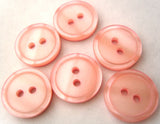 B4038 14mm Rose Pink Pearlised Tonal Shimmer 2 Hole Button - Ribbonmoon