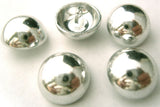 B4050 14mm Silver Light Metal Alloy Half Ball Shank Button - Ribbonmoon