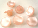 B4061 10mm Tonal Pale Pink Shimmery Polyester Shank Button - Ribbonmoon