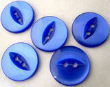 B4073 16mm Royal Blue 2 Hole Polyester Fish Eye Button - Ribbonmoon