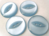 B4079 19mm Deep Cornflower Blue 2 Hole Polyester Fish Eye Button - Ribbonmoon