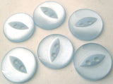 B4082 14mm Pale Baby Blue 2 Hole Polyester Fish Eye Button - Ribbonmoon