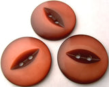 B4096 23mm Brick Brown 2 Hole Polyester Fish Eye Button - Ribbonmoon