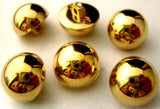 B4167 14mm Gilded Gold Poly Half Ball Shank Button - Ribbonmoon