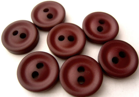 B4174 14mm Maroon Textured Matt 2 Hole Button - Ribbonmoon