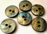 B4196 16mm Nacre Shell Effect Irridesccent 2 Hole Button - Ribbonmoon